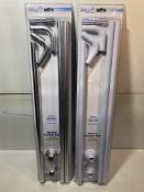 6 x Various Blue Canyon L Shape Curtain Rails - See Description