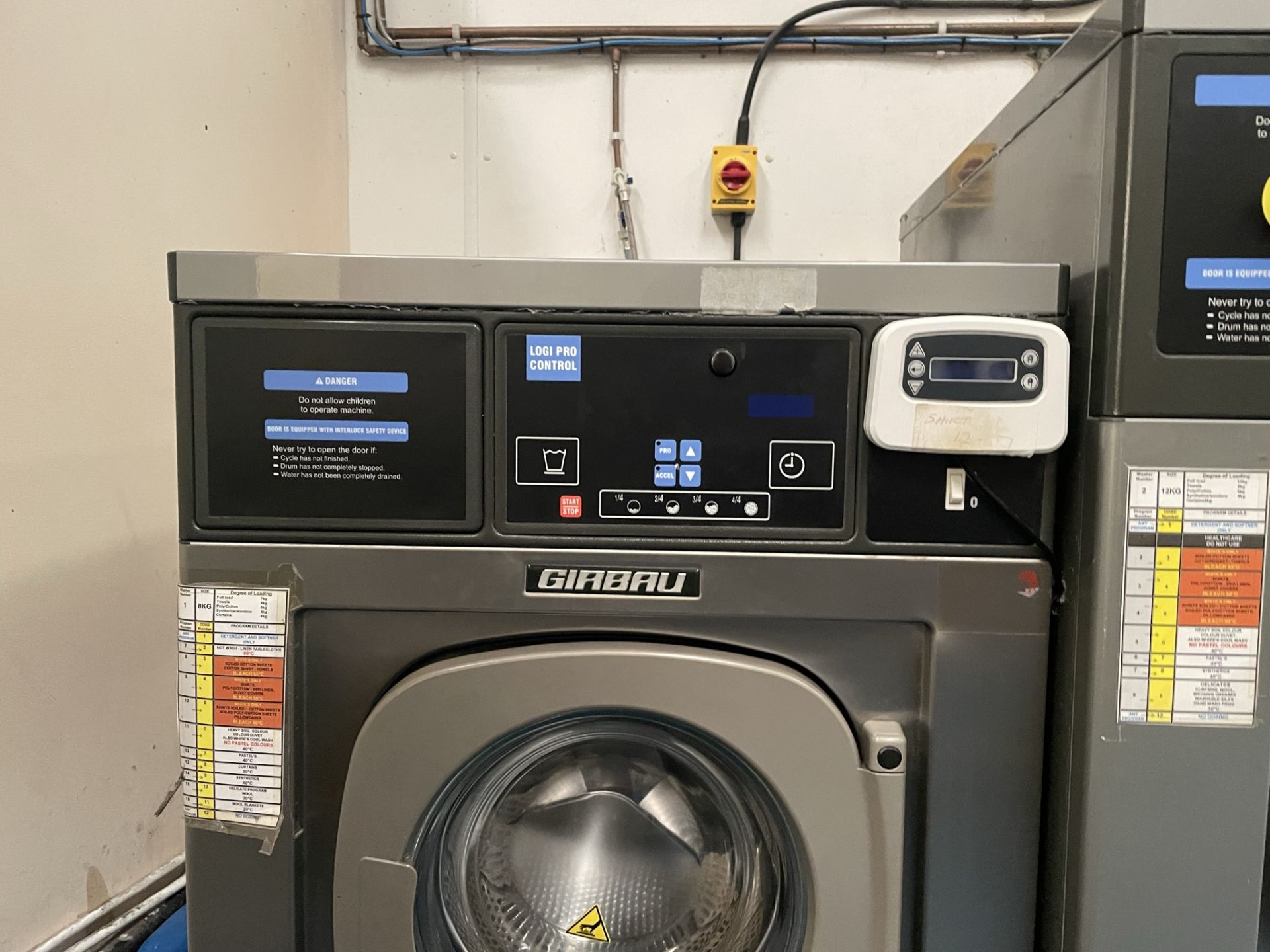 Girbau HS6008 LPE 9kg Commercial Washing Machine w/ 4 Pump LDRY Dispenser - Image 6 of 10