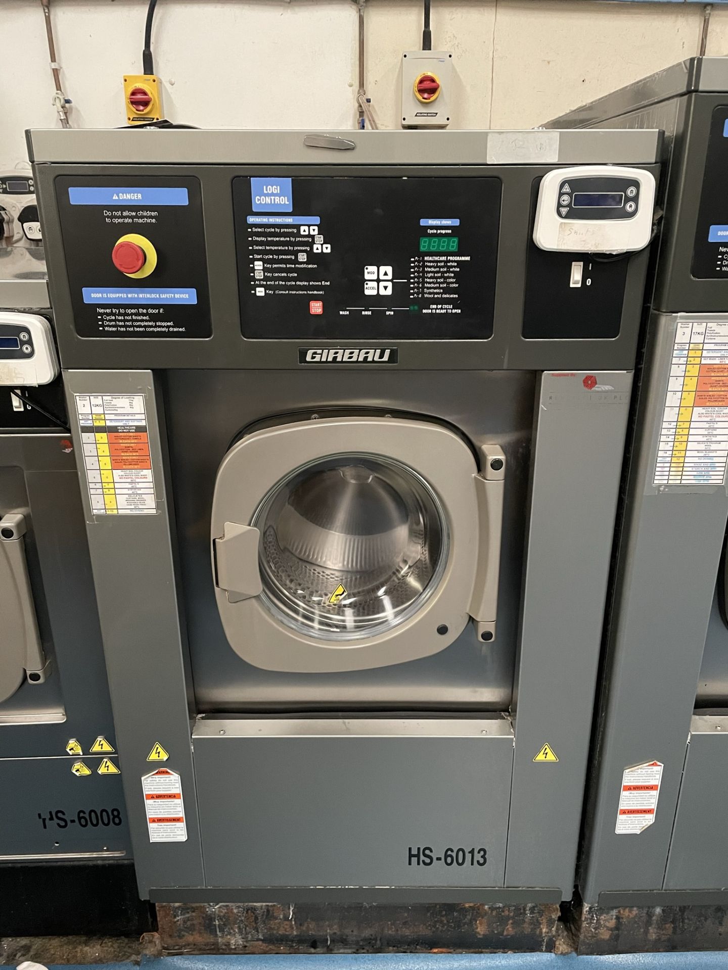 Girbau HS6013 LCE 13kg Commercial Washing Machine w/ 4 Pump LDRY Dispenser