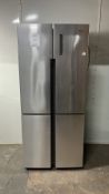 Haier HTF-452DM7 Stainless Steel 452 Litre Freestanding 4 Door American Style Fridge Freezer