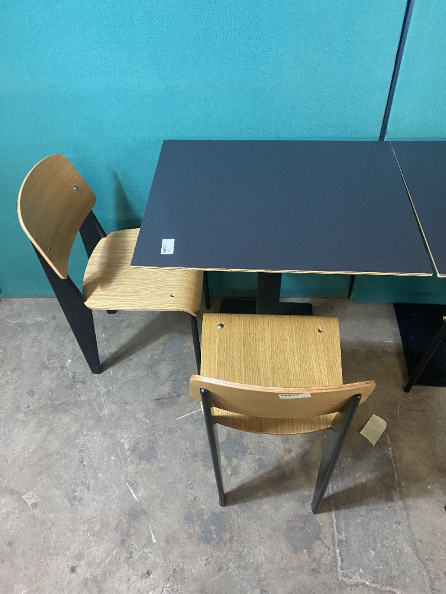 Pair Of Black Bistro Tables & Chairs Sets - See Description & Photos - Image 2 of 12