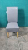 Ex Display Grey Faux Leather Dining Chair