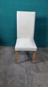 Ex Display Cream Faux Leather Dining Chair