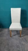 Ex Display Cream Faux Leather Dining Chair