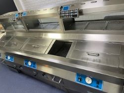 Catering Equipment | Henry Nuttall 3 Pan Fish & Chip Frying Range | Refrigerators & Freezers | LOCATED IN DRONFIELD