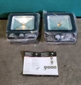 2 x Red Arrow 50 Watt Economy LED Floodlights With P.I.R