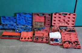 9 x Various Mechanics Motor Tool Kits - As Pictured