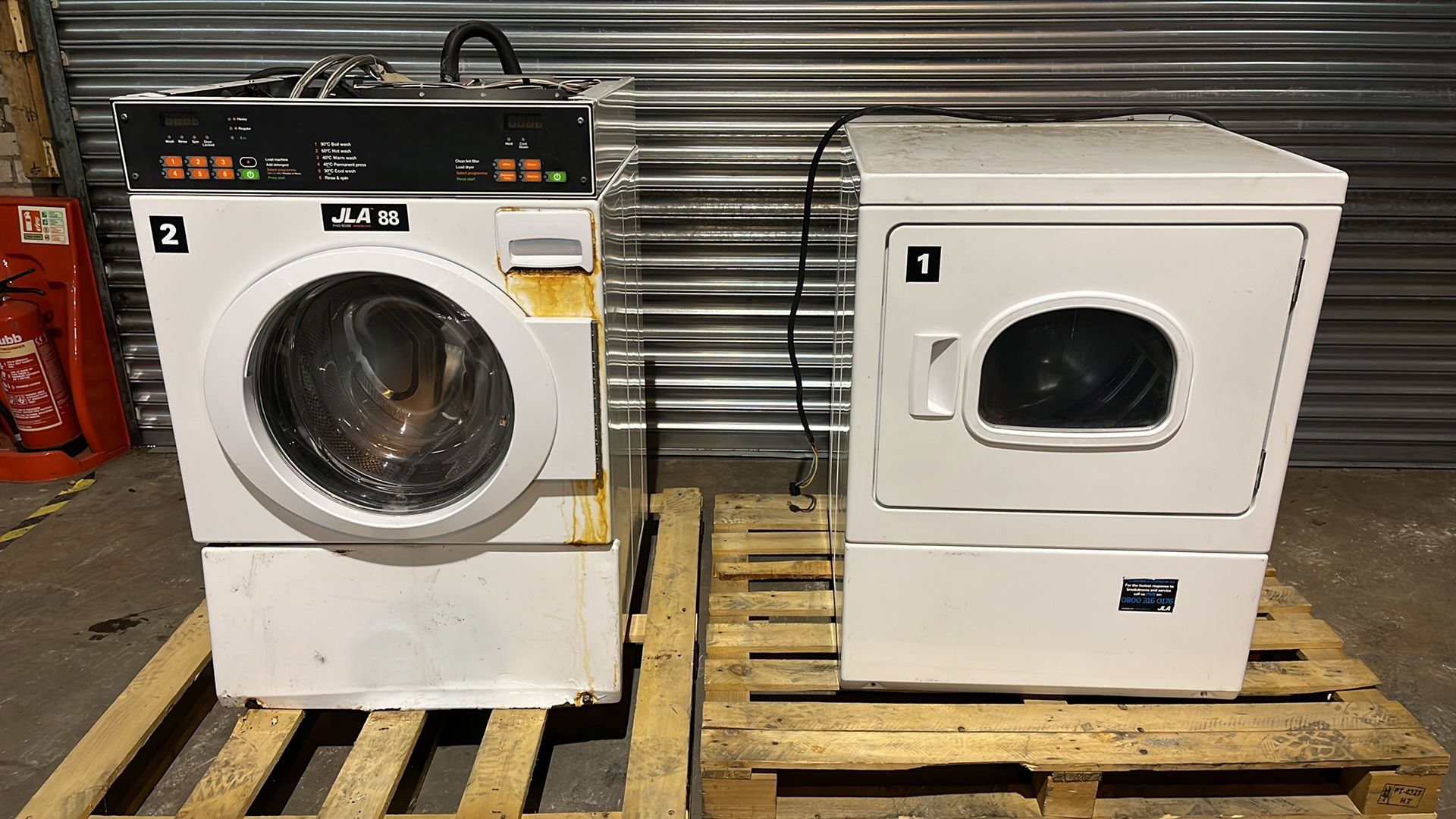 JLA88 Stackable Commercial Washing Machine & Electric Tumble Dryer