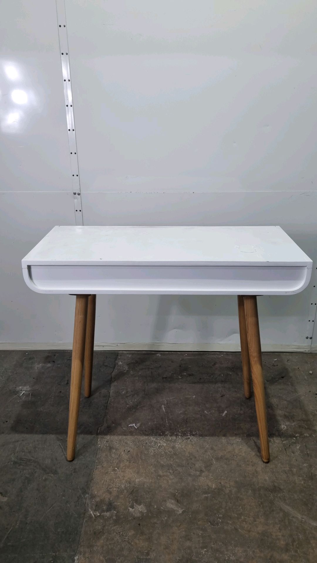 White/Oak Single Drawer Dressing Table - Image 4 of 4