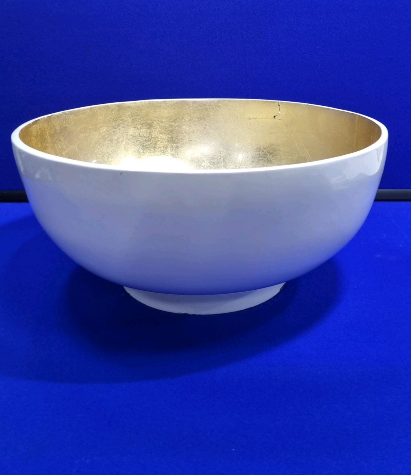 2 x White/Gold Bowls - Image 2 of 8