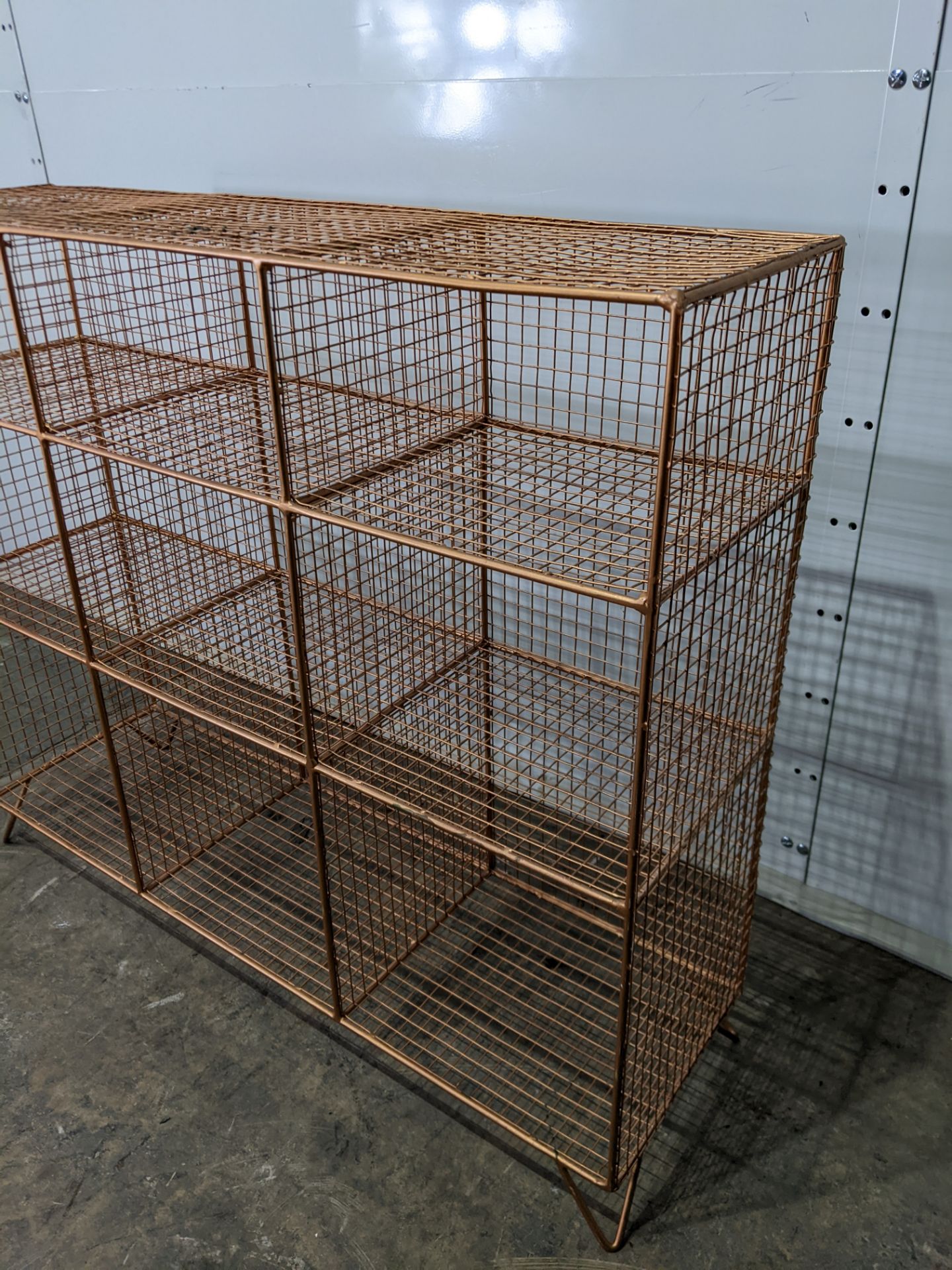 Bronze Effect 9 Holed Wire Shelf Unit - Image 2 of 3