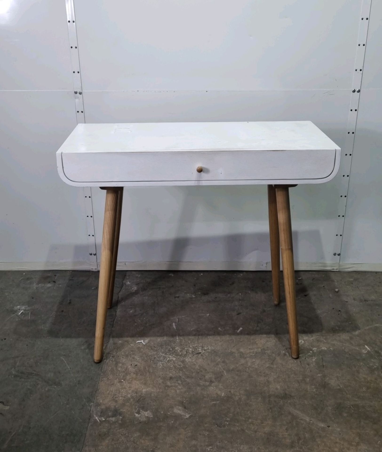 White/Oak Single Drawer Dressing Table