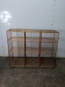 Bronze Effect 9 Holed Wire Shelf Unit