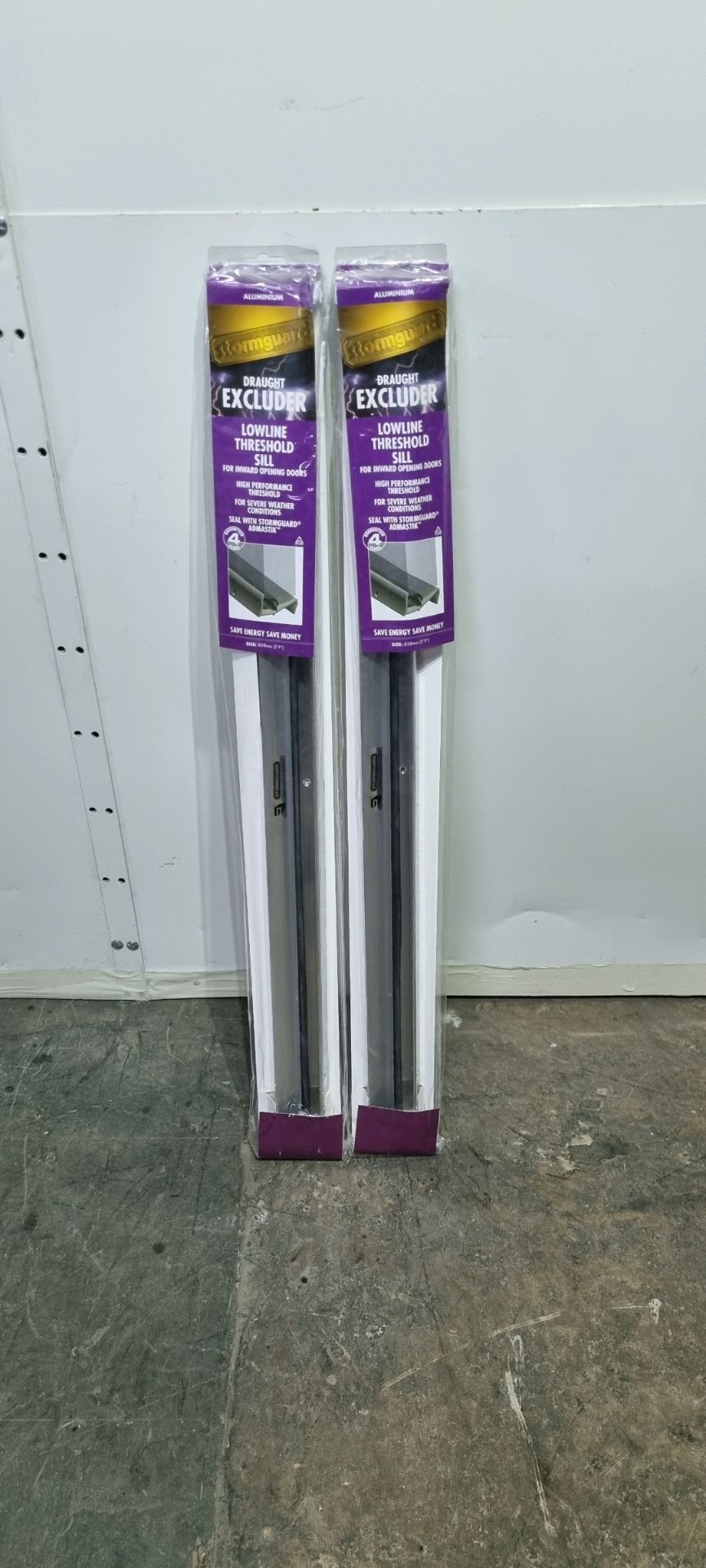 2 x Stormguard Lowline Threshold Sill Aluminium