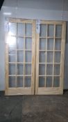 Ex Display 2 x XL Joinery Internal Clear Pine SA77 Door With Clear Glass 15 Lights GCPSA32