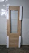 Ex Display XL Joinery Palermo Internal Oak Door GOPALXG27 With Etched Glass