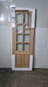 Ex Display XL Joinery Park Lane Internal Oak Door With Bevelled Glass