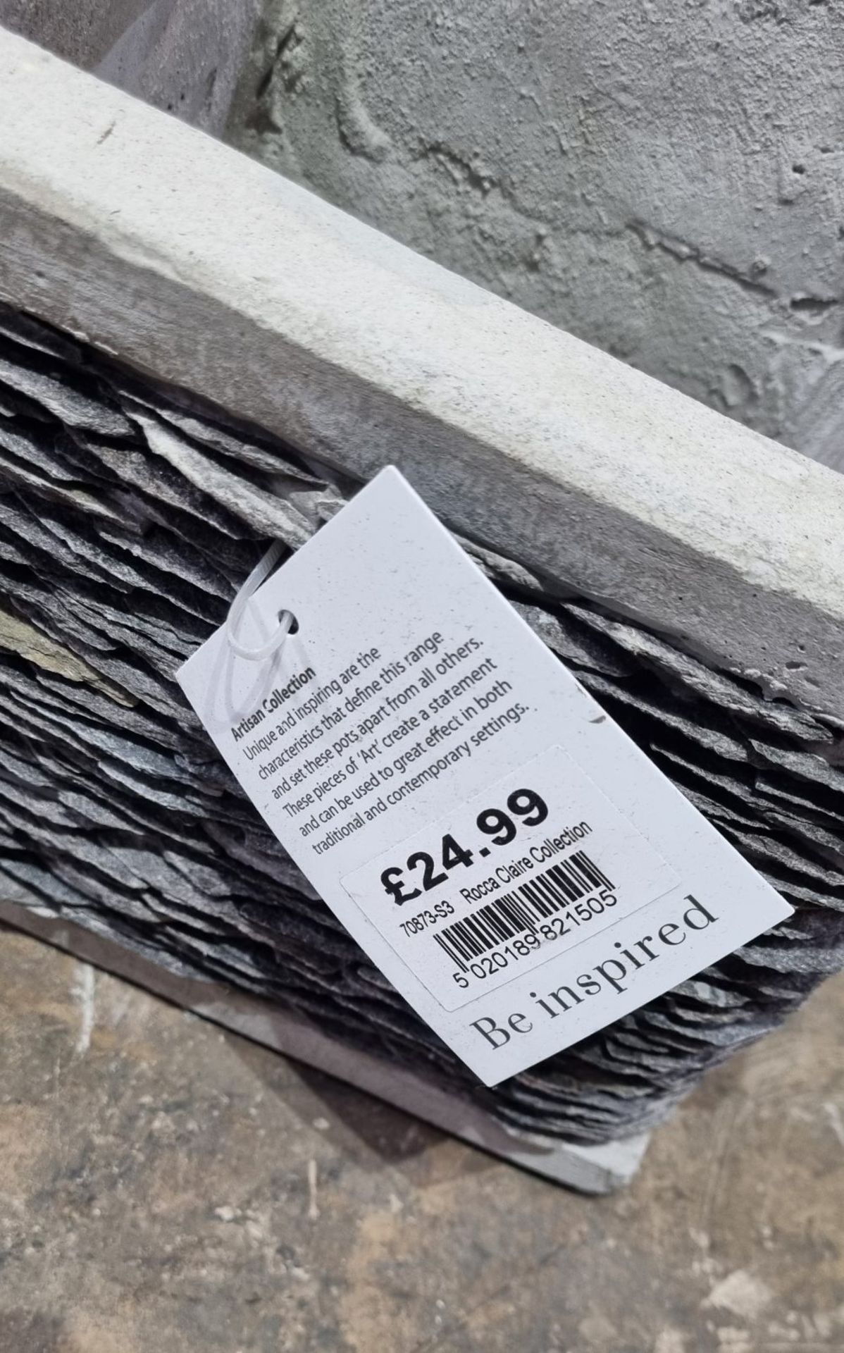 2 x Mims Artisan Rocca Claire Collection 70873-S3 Slate Planters | 200mm x 230mm | RRP £24.99 each - Image 4 of 4