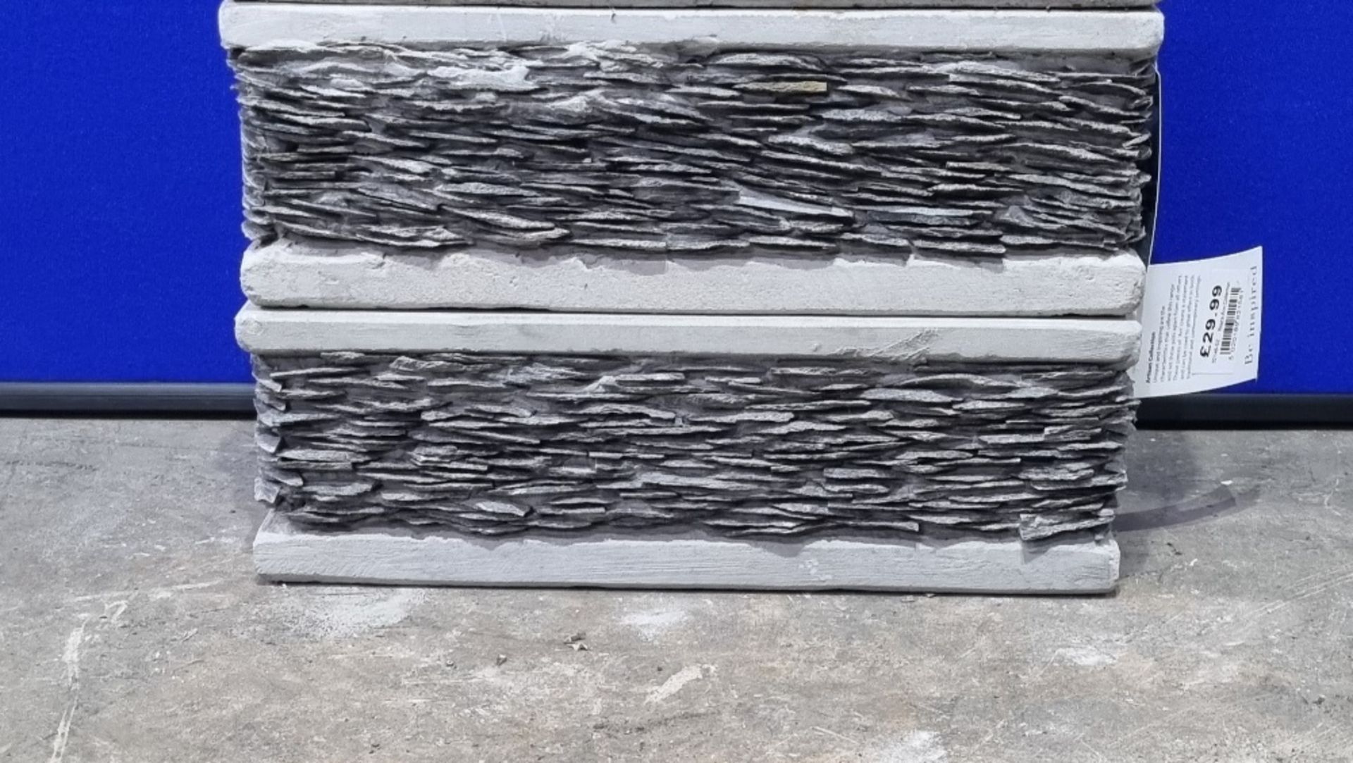 2 x Mims Artisan Rocca Ann Collection 82146-S2 Slate Planters | 130mm x 410mm | RRP £29.99 each