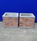 2 x Mims Artisan Vintage Brick Collection 45093-S2 Planters | 210mm x 260mm | RRP £29.99 each