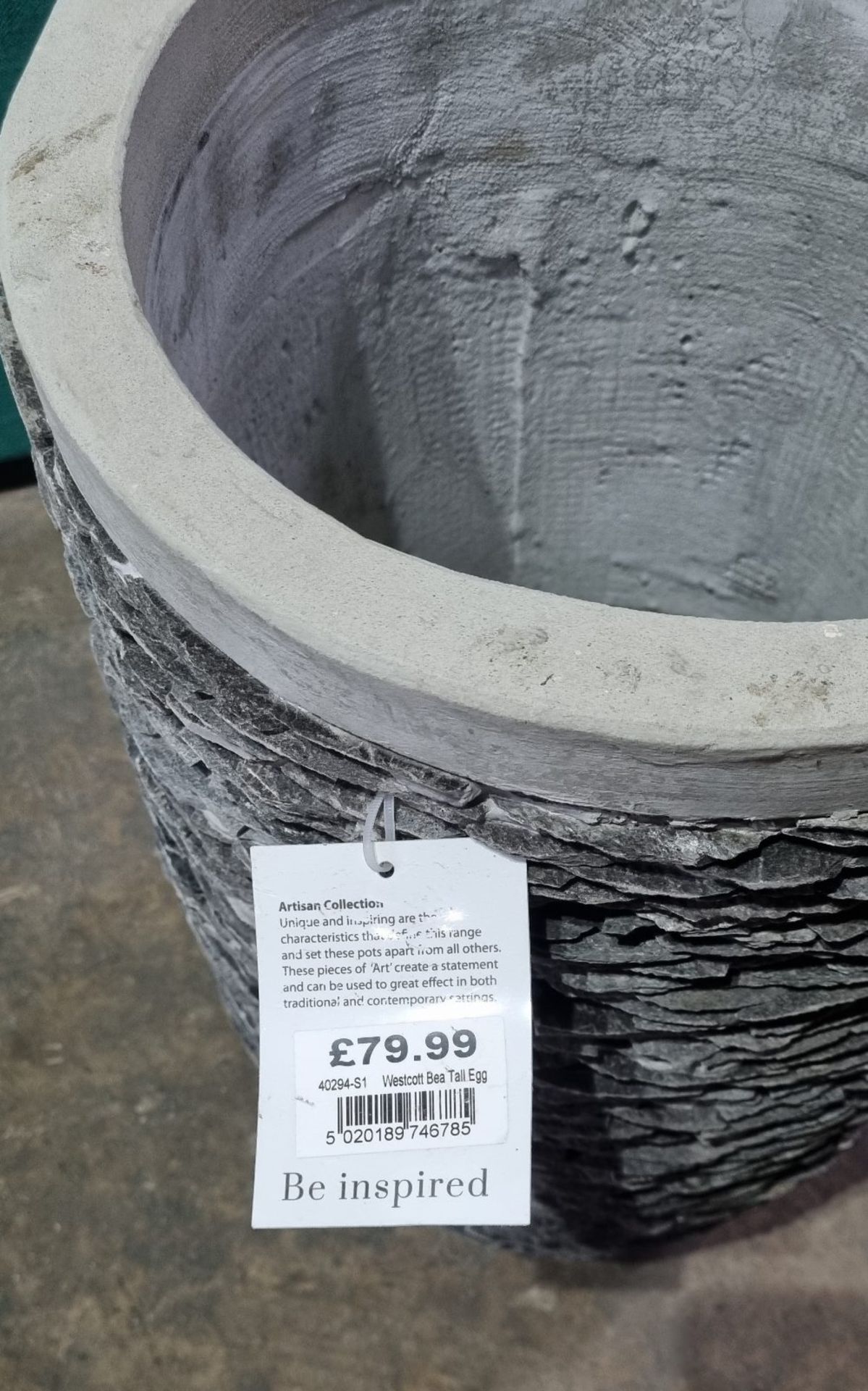 Mims Artisan Collection Westcott BEA 40294-S1 Tall Slate Egg Planter | 550mm x 350mm | RRP £79.99 - Image 5 of 5