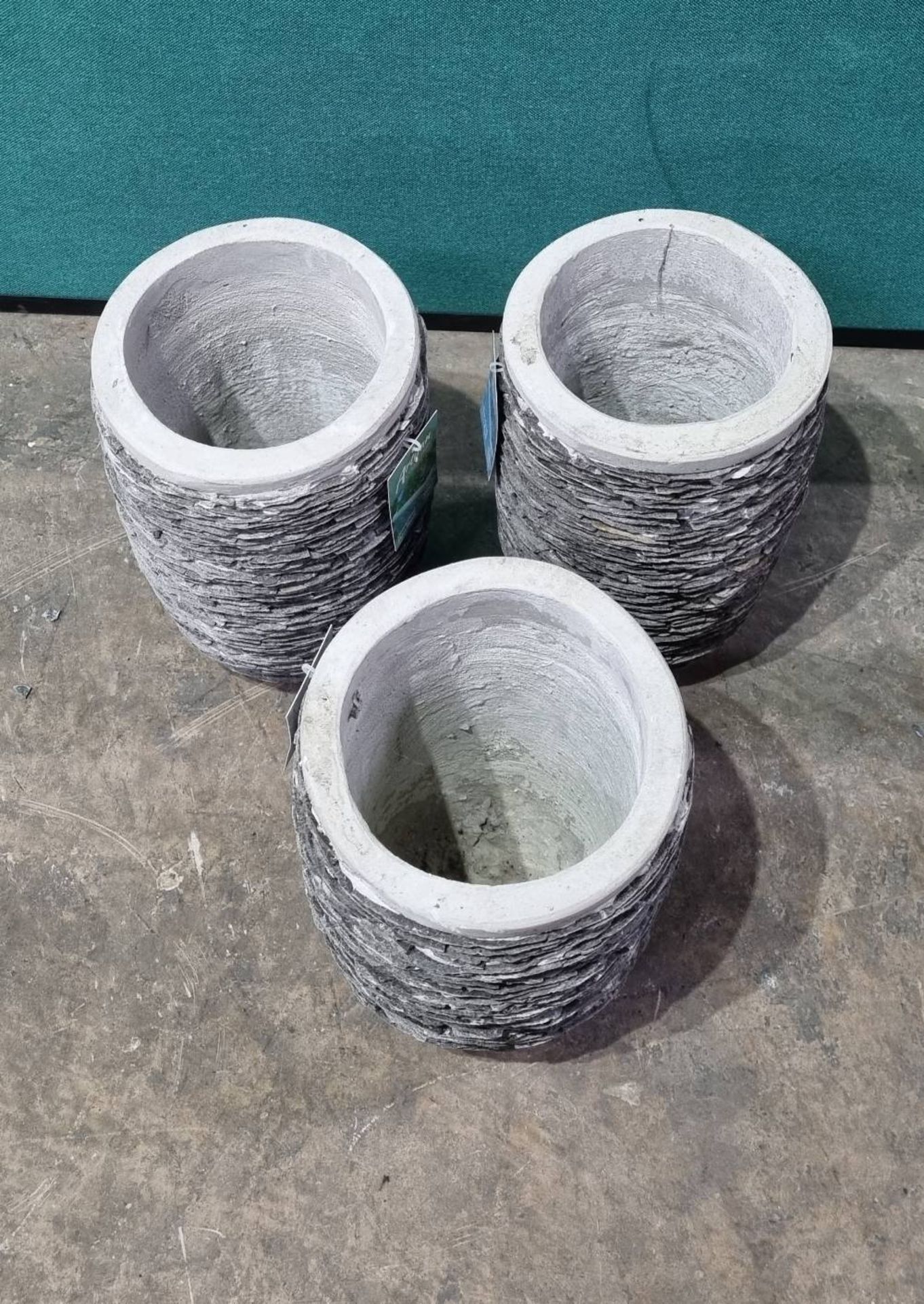 3 x Mims Artisan Collection Westcott BEA 40294-S2 Tall Slate Egg Planters | 365mm x 220mm | RRP £29. - Image 2 of 4