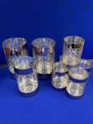 8 x Decorative Glass Hurricane Candle Holders | Total RRP £50