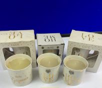 6 x Various Bone China Candles/Mugs