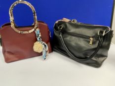 2 x Faux Leather Handbags | Total RRP £80