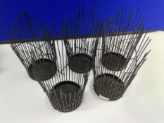 5 x Wire Candle/Plantpot Holders