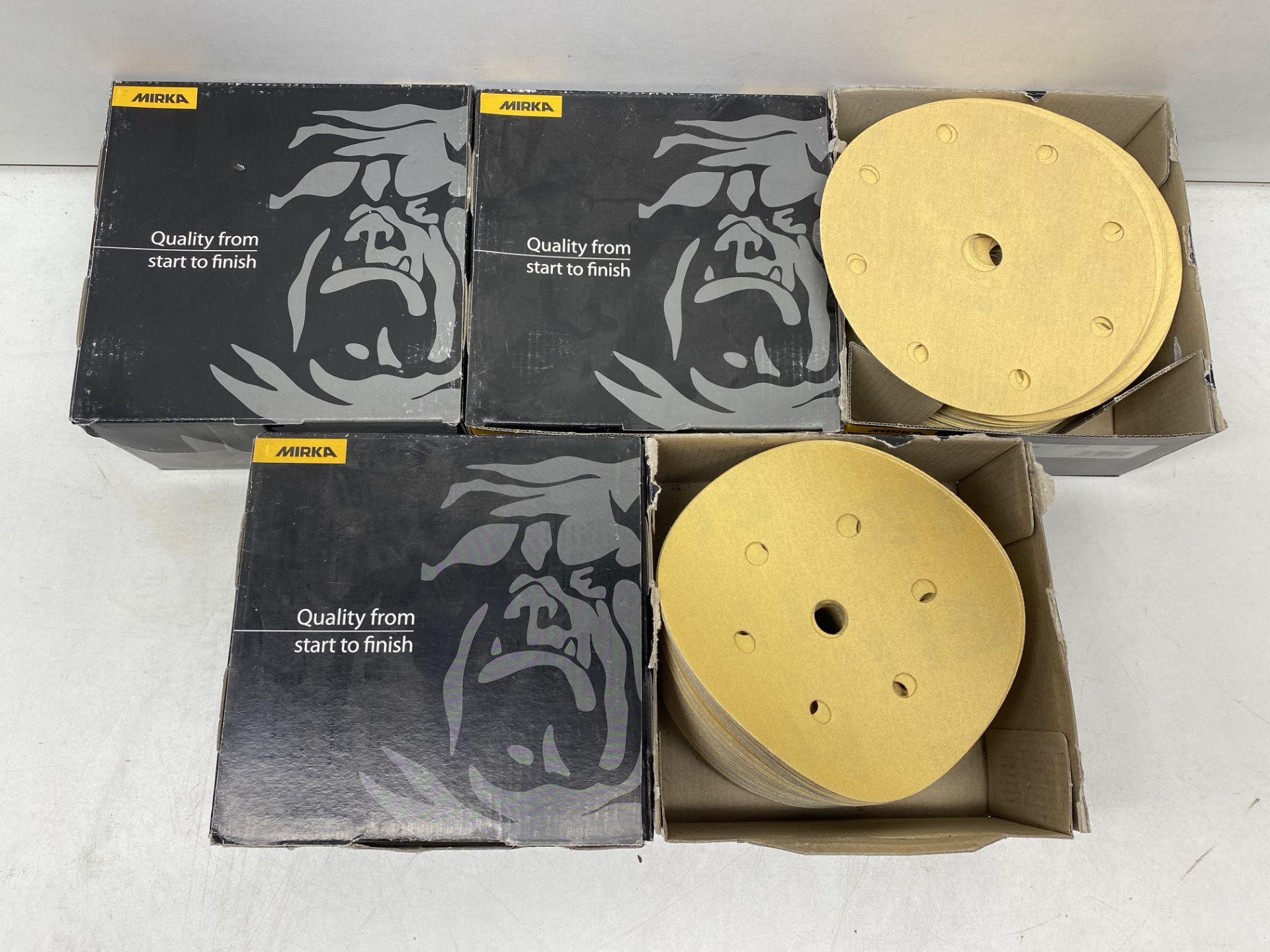 500 x Various Mirka Gold 150mm P240 Sanding Discs - See Description