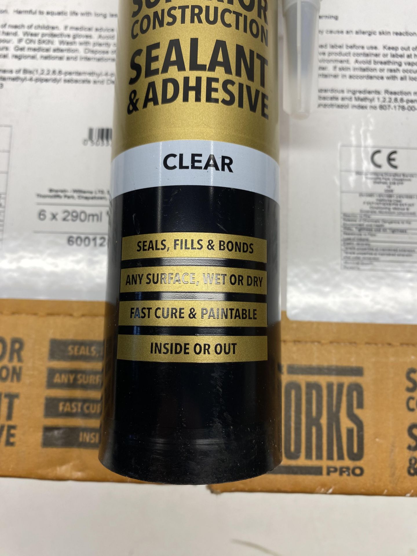 36 x GEOCEL THE WORKS PRO SEALANT AND ADHESIVE, CLEAR, 290ML - Image 2 of 6