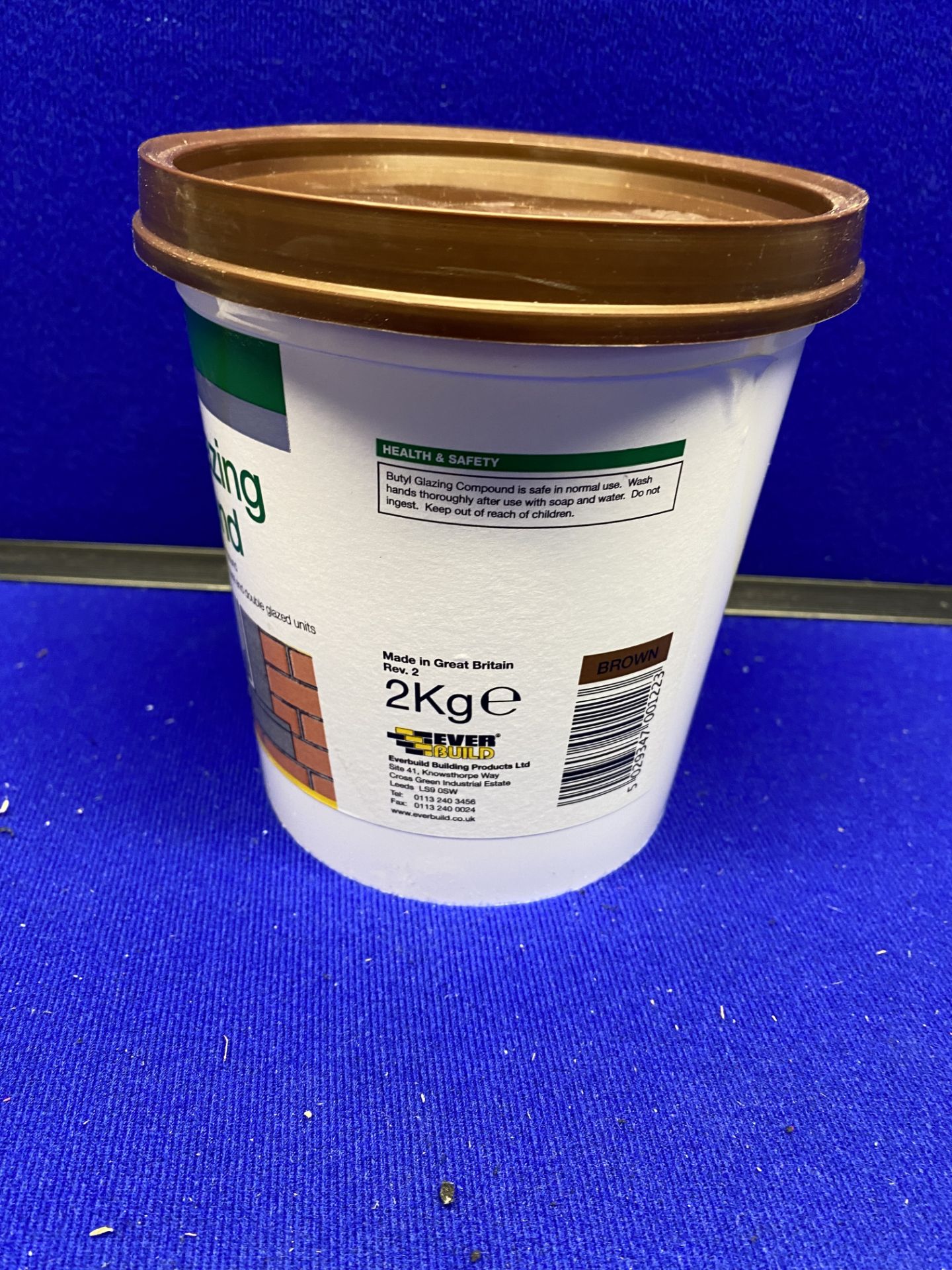 Mixed Lot Of 2kg Tubs Of Everbuild Butyl Glazing Compound & Linseed Oil Putty - See Description - Image 3 of 5