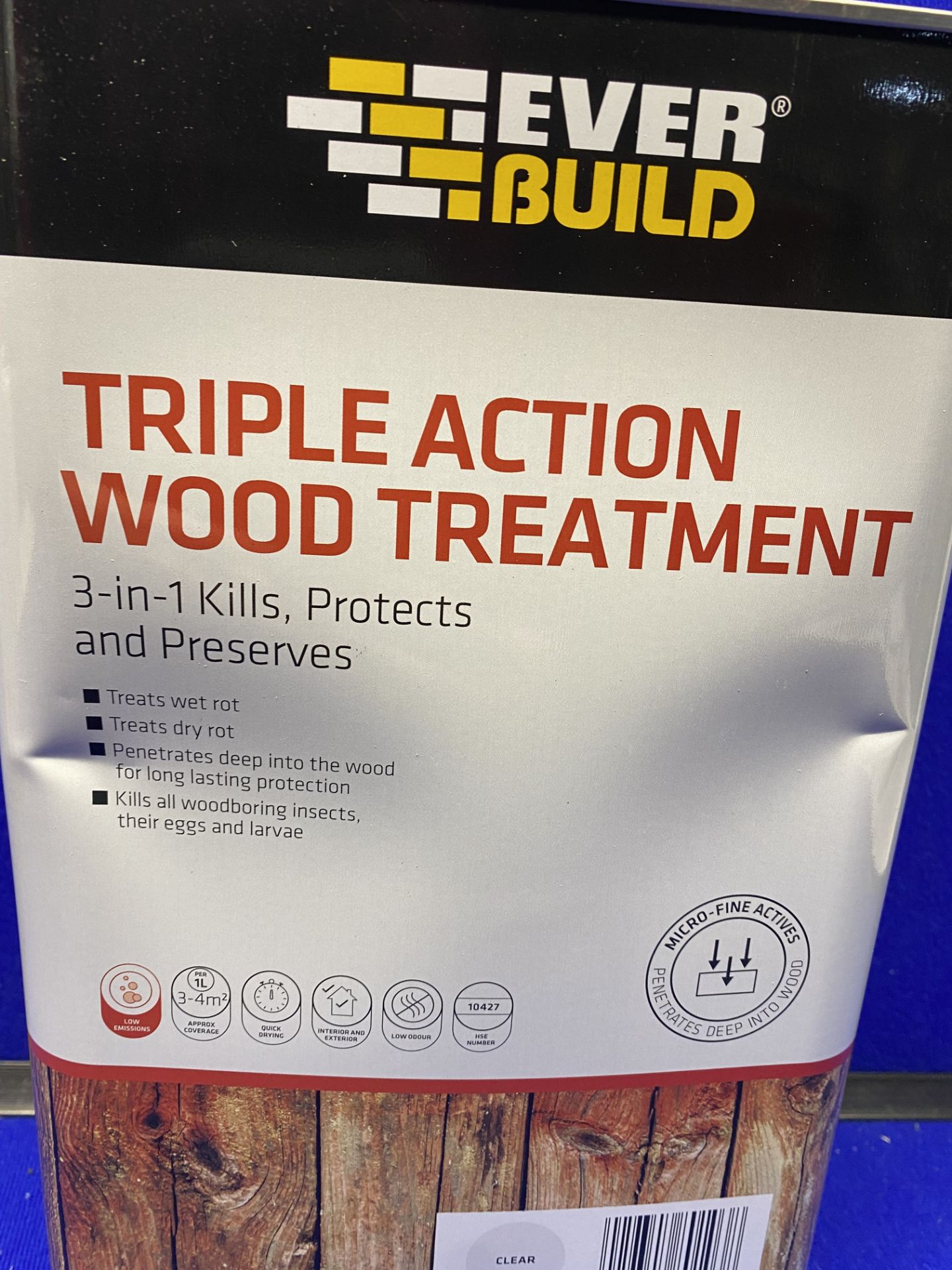 Mixed Lot Of 5L Cans Of Everbuild Wood Preserver & Everbuild Wood Treatment - See Description - Image 6 of 7