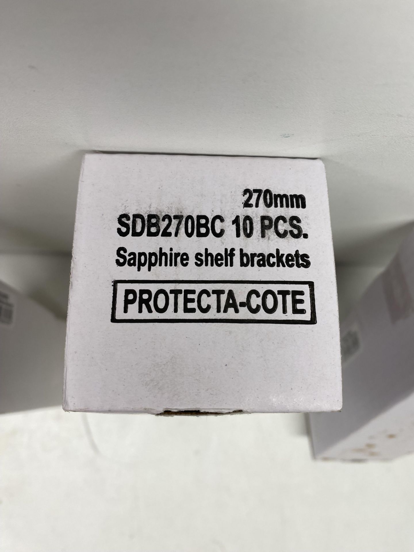 180 x Various Sized Sapphire White Shelving Brackets - Image 4 of 5