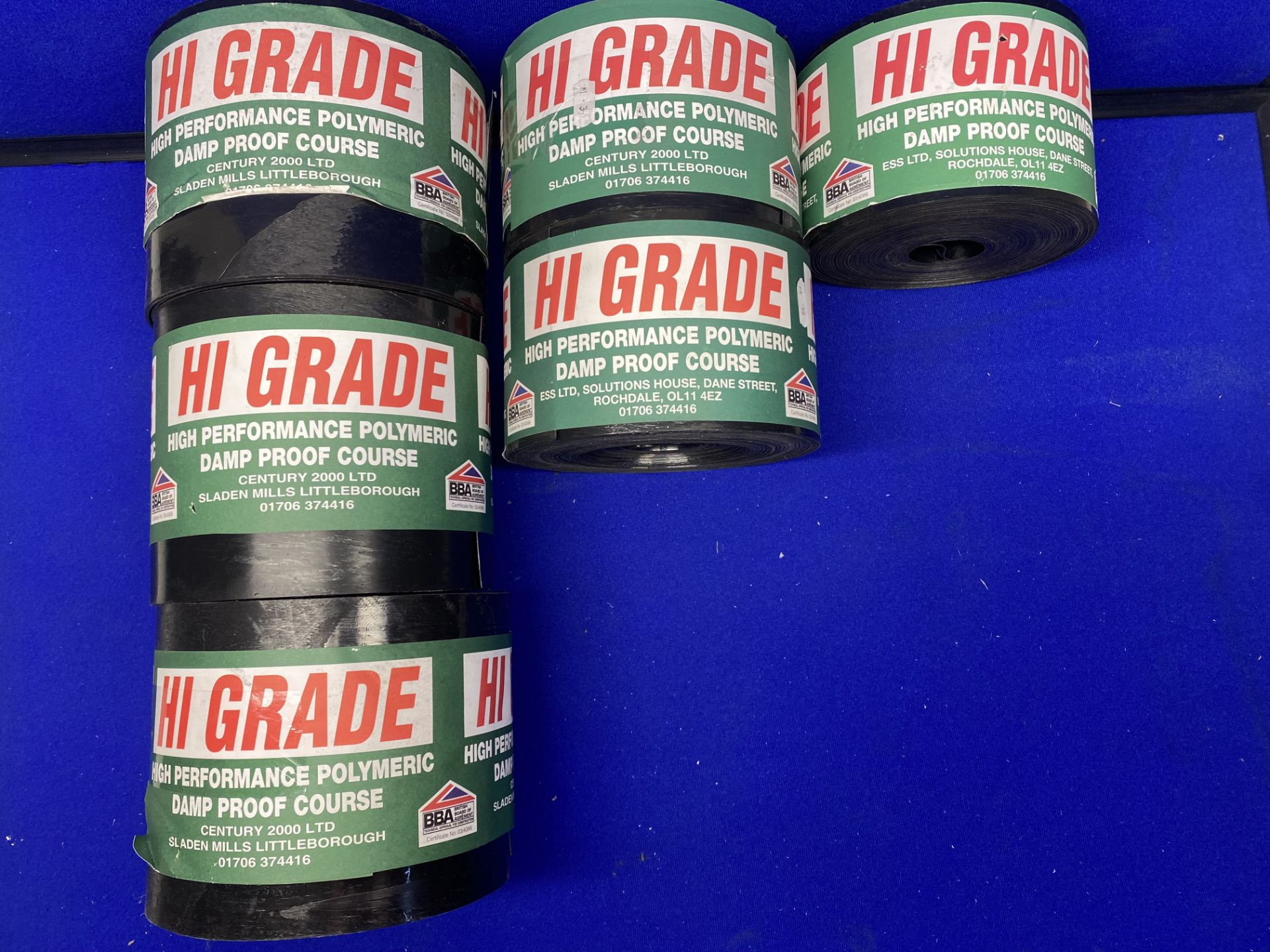 9 x Rolls Of Various Sized Hi Grade High Performance Polymeric Damp Proof Course As Seen On Photos - Image 8 of 14