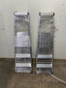 2 x Zarges Aliminium 3 Tread Industrial Step Ladder