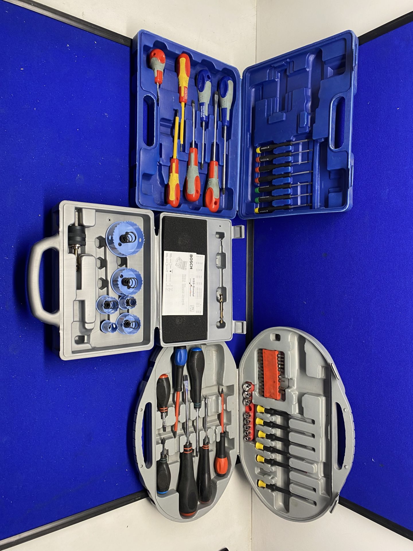3 x Incomplete Screwdriver / Hole saw Sets As Seen In Photos
