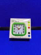 68 x Tik Tock Alarm Clocks - Various Colours