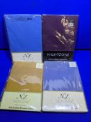 4 x Nightzone Flat Sheet - Various Sizes and Colours