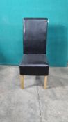 Ex Display Brown Faux Leather Dining Chair