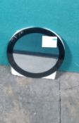 Ex Display Blue Canyon Round Mirror With Black Edge