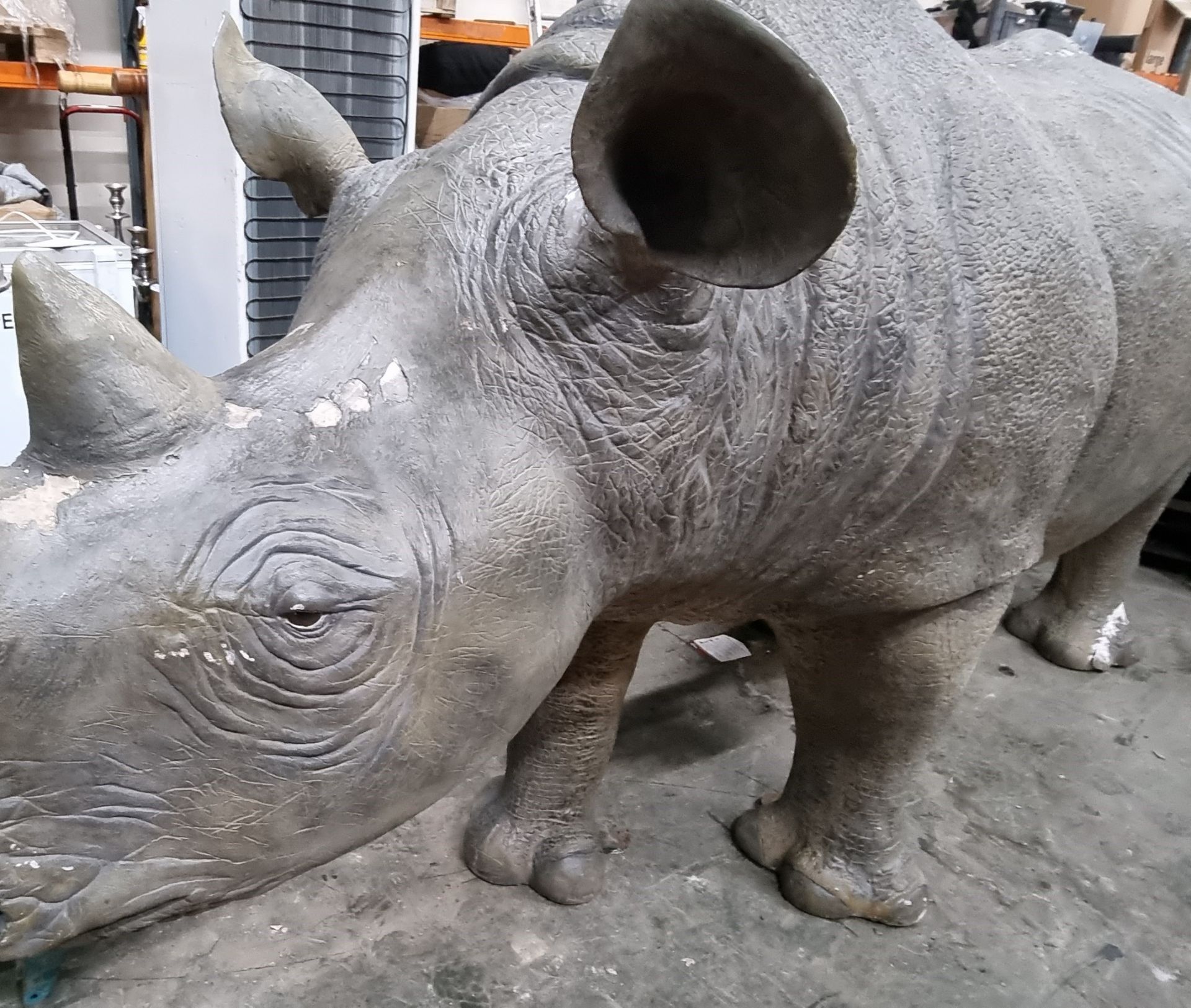 Ex Display Rhinoceros Garden Sculpture | Approximately 320cm x 80cm - Image 2 of 5