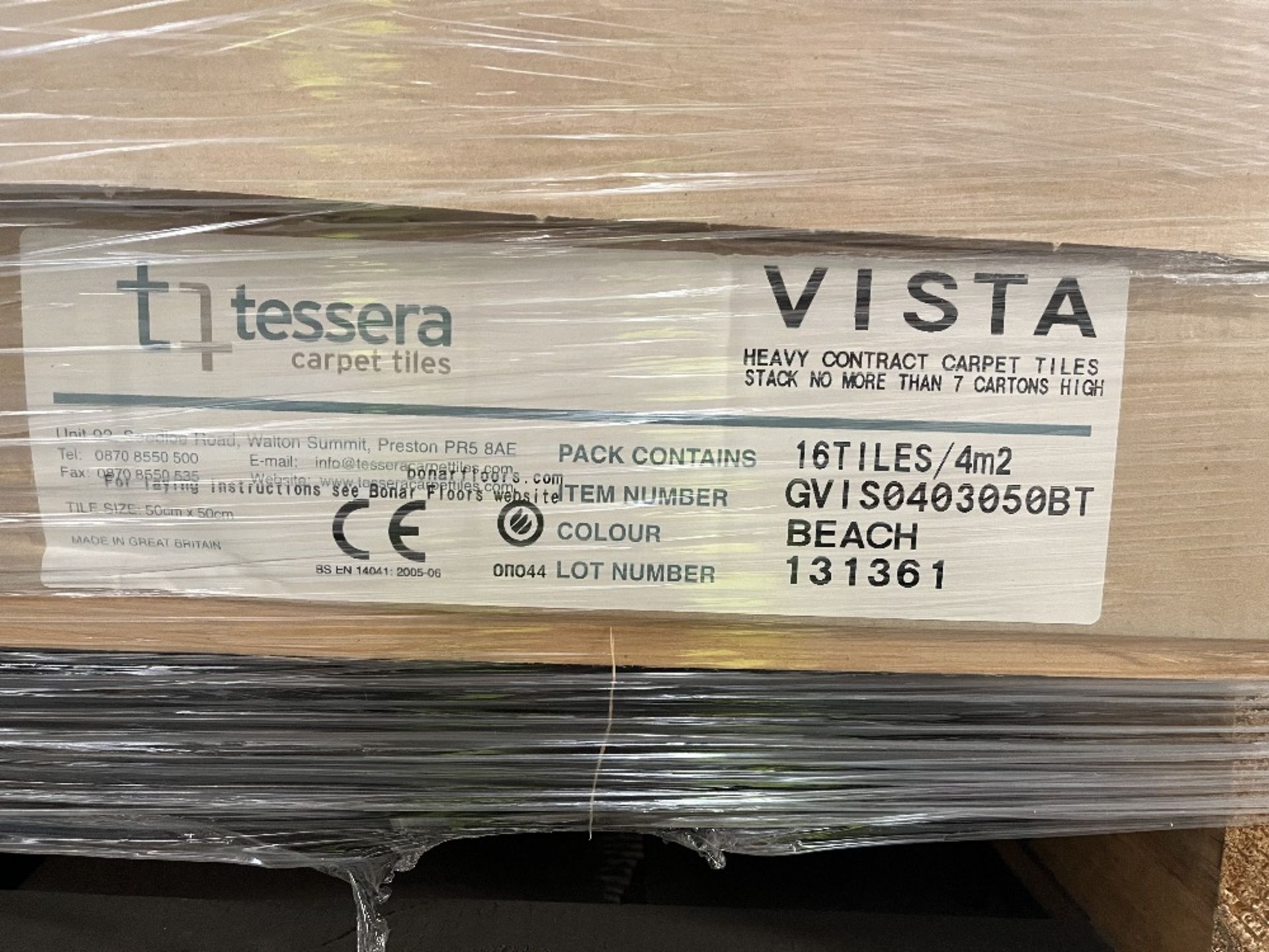 30 x Boxes Tessera Vista Carpet Tiles - Beach - 4m2 (16 Tiles per Box) - Image 6 of 7