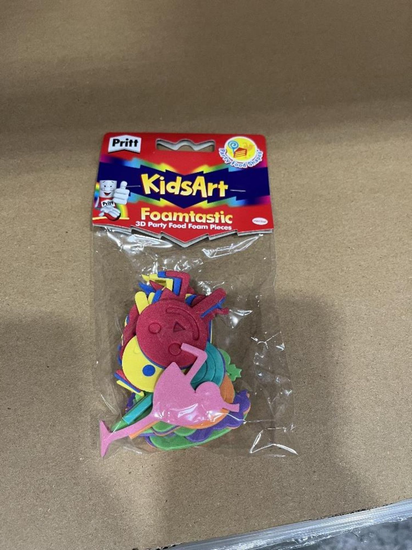 50 x Boxes Pritt KidsArt 3D Party Food Foam Pieces (12 Packs per Box)