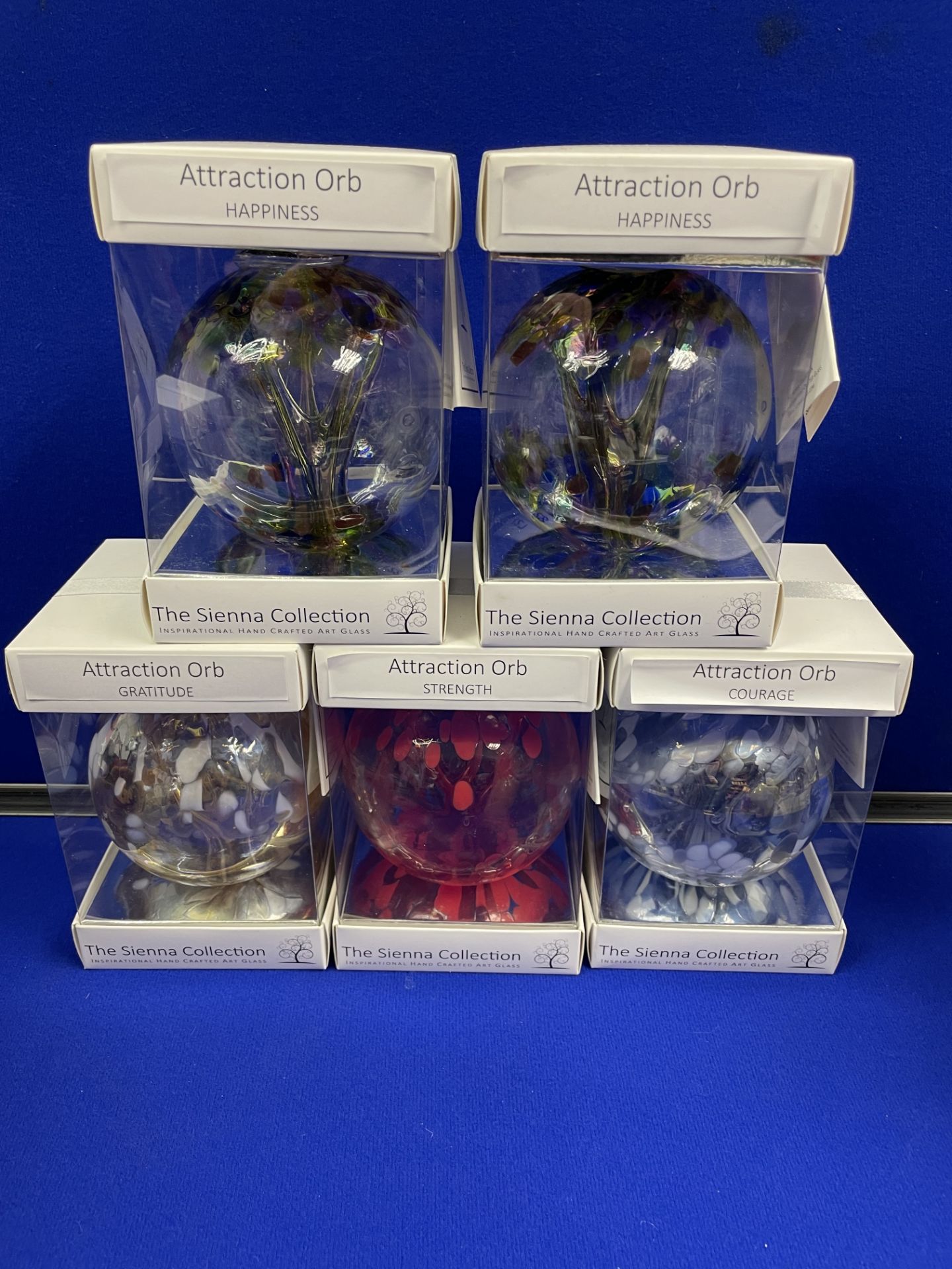 10 x Sienna Collection Art Glass Balls