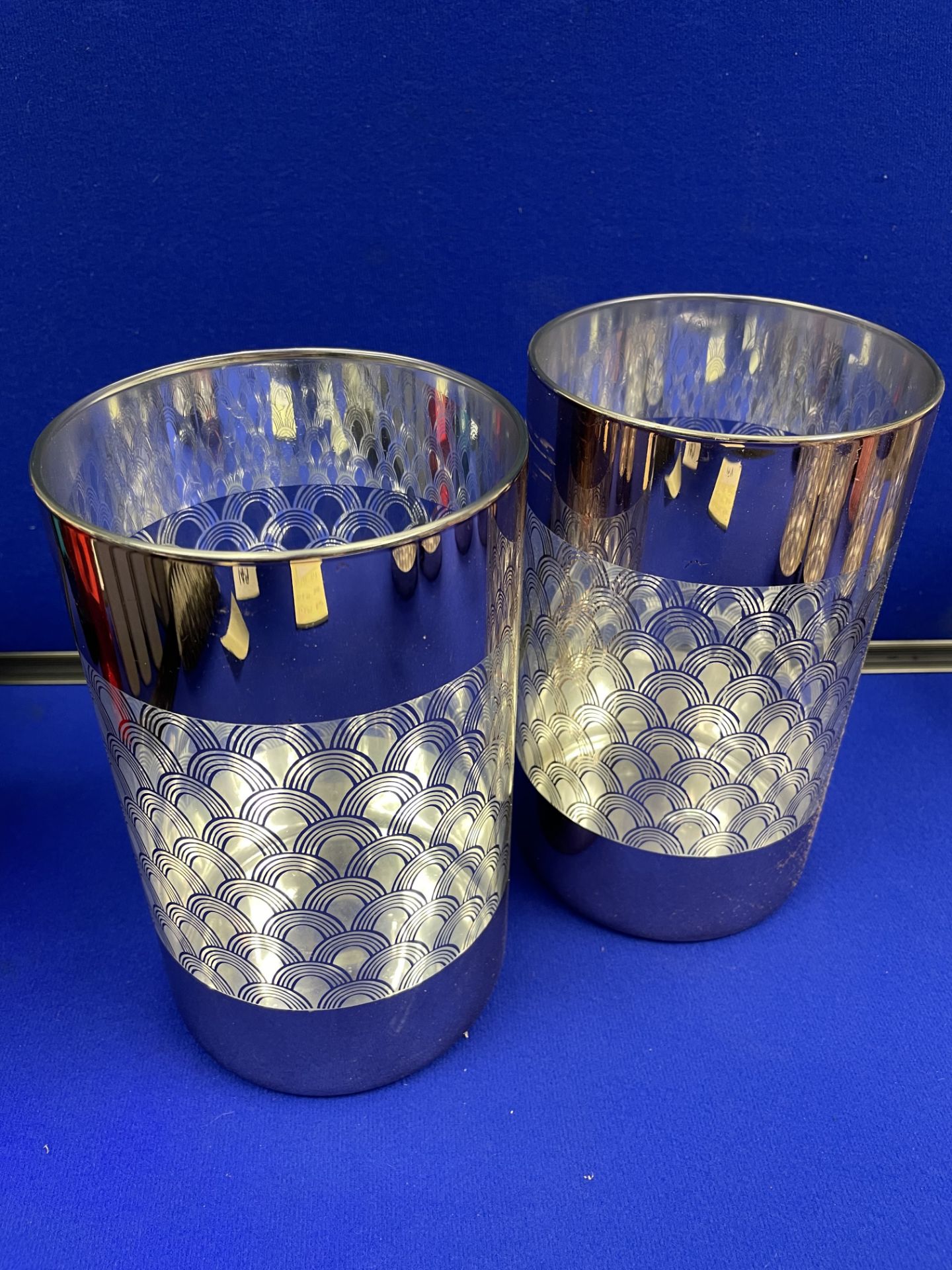 11 x Various Style Glass Hurricane Candle Holders - Image 4 of 7