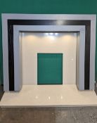 Ex Display Camden Surround w/ Lights & Marble Set | RRP £999 **fire not included**
