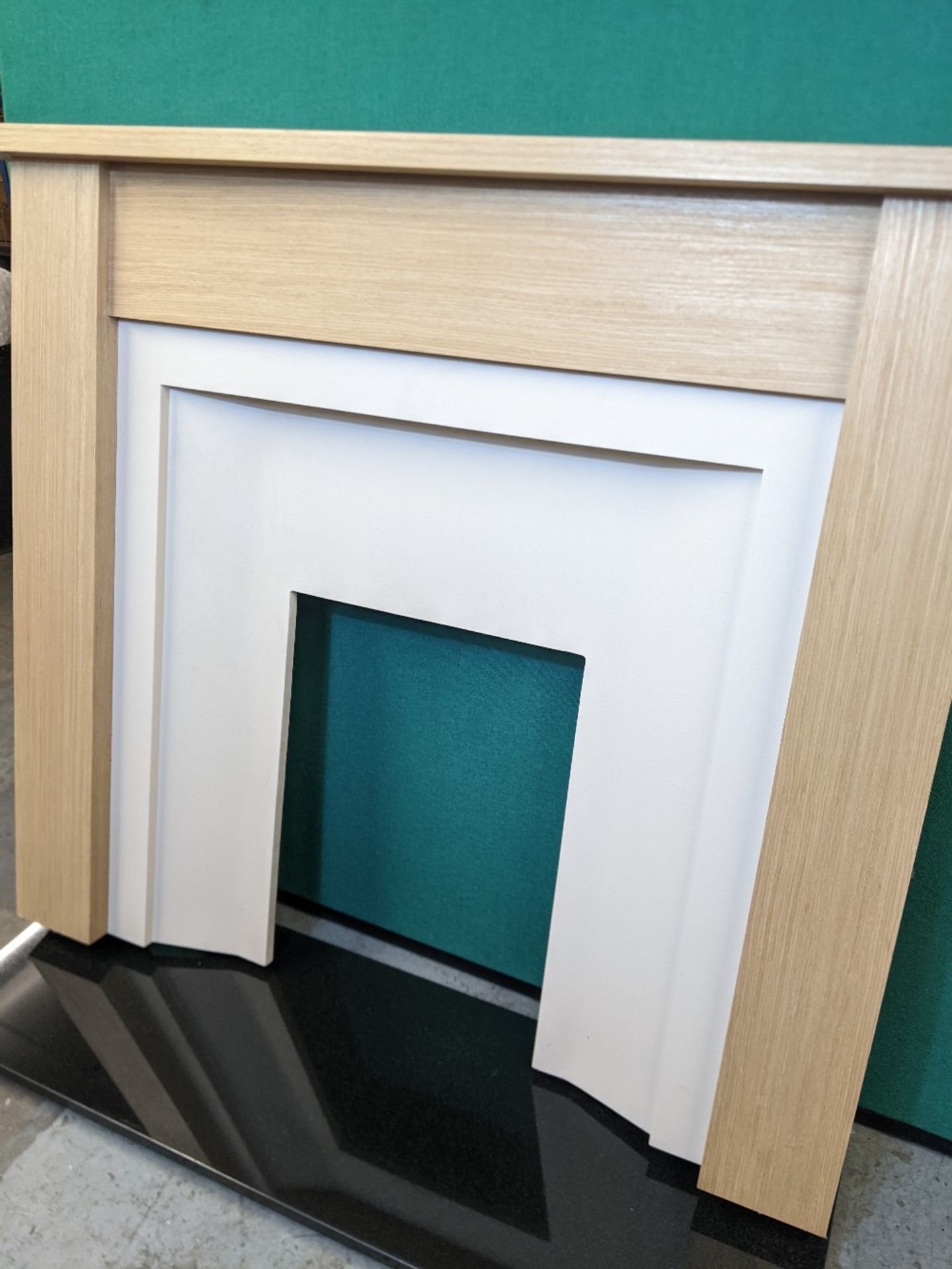 Ex Display Wooden Surround w/ Black Granite Hearth | 1290mm x 1115mm x 205mm - Image 2 of 4