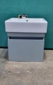 Wall Hanging Vanity Unit With Basin And Tap "See Photos"